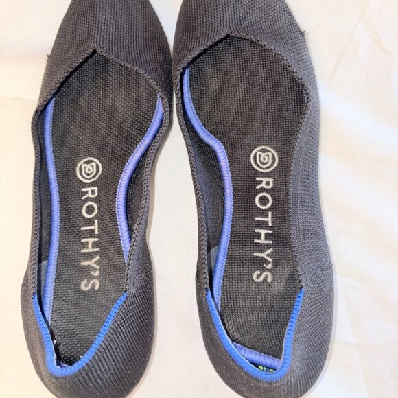 Rothy's Black Pointed Toe Flats Comfortable Washable Size 7.5 EUC - Picture 5 of 8